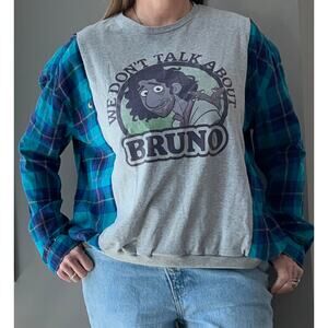 Disney Encanto upcycled shirt, reworked flannel tee with Bruno